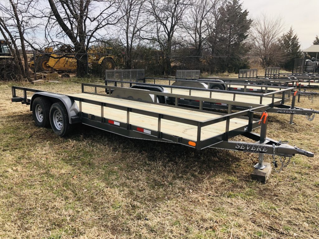 20 Ft X 83” Hd Utility Trailer With Brakes And Slide In Ramps Big