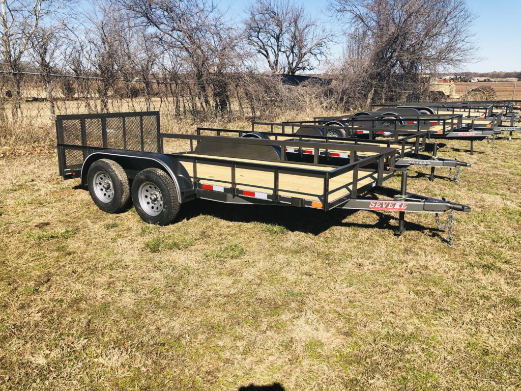 14ft x 77” tandem axle utility with dovetail and gate Big Boss